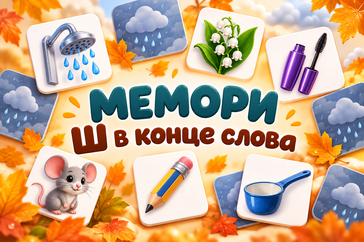 Обложка материала «Мемори звук Ш в конце слова